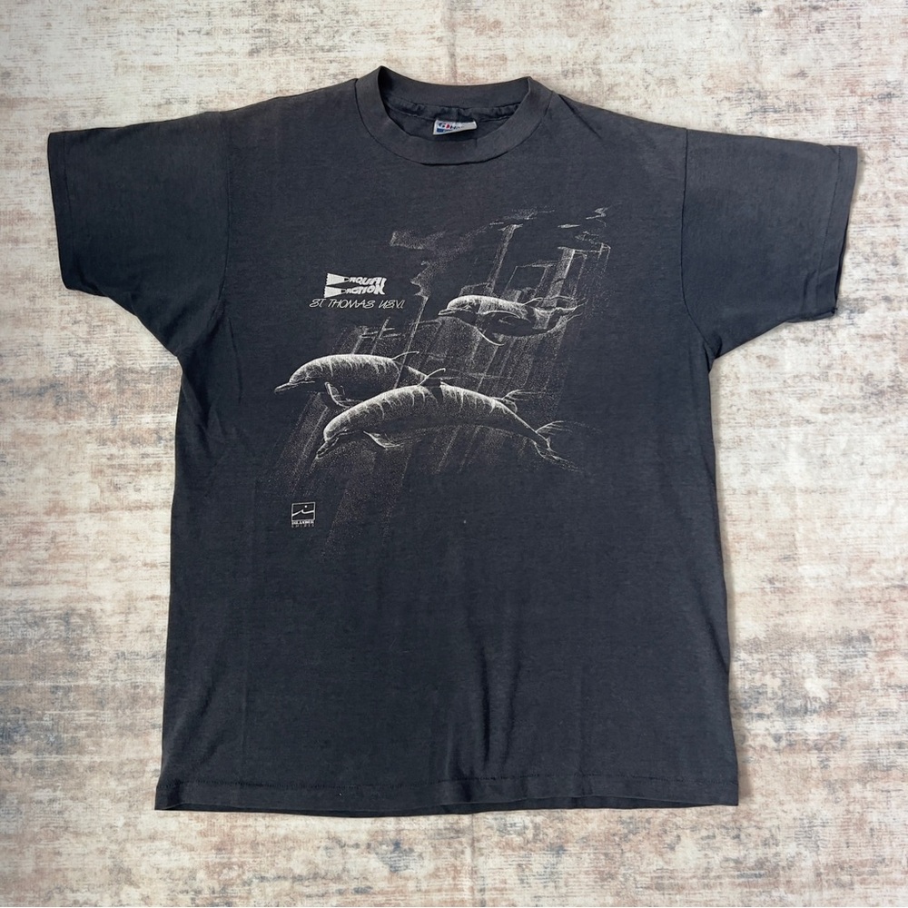 Vintage 80s/90s St. Thomas USVI Dolphin Tshirt
